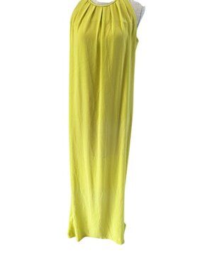 BCBG Max Azria Chartreuse Sleeveless Halter Dress XS